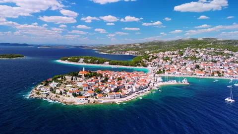 Primosten surrounded by sea Stock-Footage 231771981