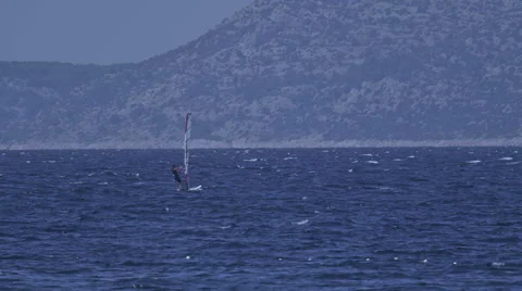 Primosten windsurfing Stock Footage 45829391