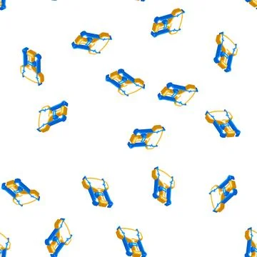 Primus tool isometric icon seamless pattern color イラスト素材