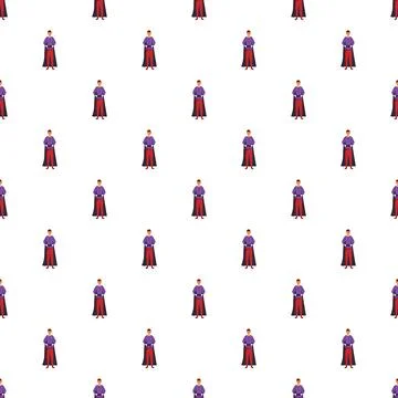 Prince character repeating seamless pattern 스톡 일러스트