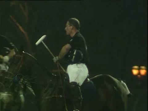 Prince Charles playing polo Stock Footage 10574702