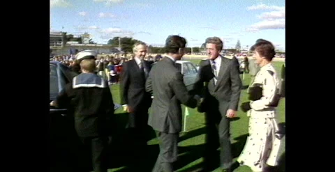Prince Charles Visit To Devonport, Tasmania (1981) Stock Footage 310225882