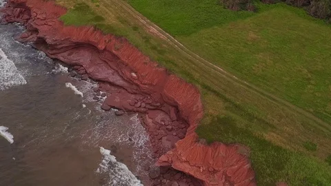 Prince Edward Island coastline Stock Footage