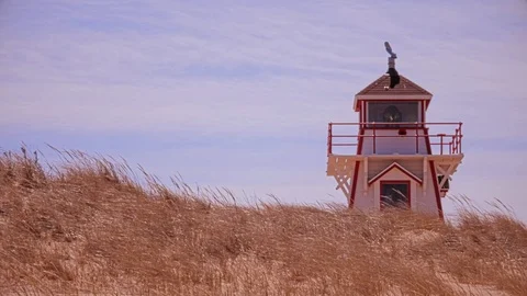 Prince edward Island Lighthouse Stock Footage