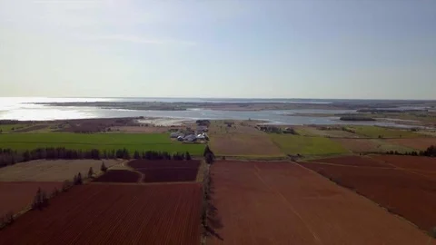 Prince Edward Island Potato fields Stock Footage