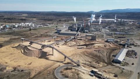 Prince George Canfor Intercontinental Pulp Mill Stock Footage 251598936