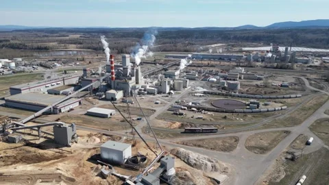 Prince George Canfor Intercontinental Pulp Mill Stock Footage 251599110