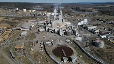 Prince George Canfor Intercontinental Pulp Mill Stock Footage 251599276