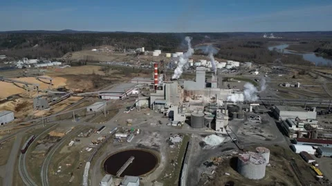 Prince George Canfor Intercontinental Pulp Mill Stock Footage 251599342