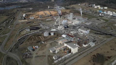 Prince George Canfor Intercontinental Pulp Mill Stock Footage 251599466