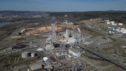 Prince George Canfor Intercontinental Pulp Mill Stock Footage 251599577
