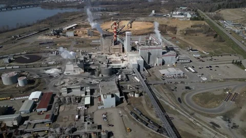 Prince George Canfor Intercontinental Pulp Mill Stock Footage 251599607