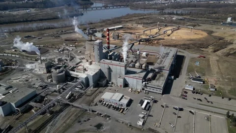 Prince George Canfor Intercontinental Pulp Mill Stock Footage 251599714