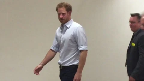 Prince Harry promotes HIV testing - GVs Stock Footage 149149481