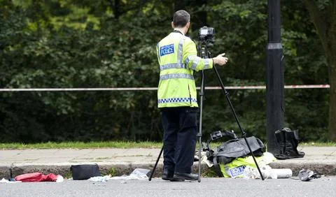 Prince Harry Was Caught Up In A Dramatic High-speed Crash Yesterday When One Of  Stock Photos