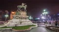Prince Mihailo Monument of Belgrade in time lapse 4k or 4k+ Resolution