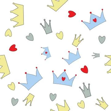 Prince Seamless Pattern Background Vector Illustration Stockillustratie