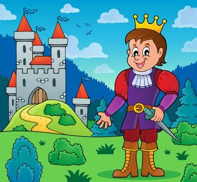 Prince theme image - eps10 vector illustration. Illustrazione stock