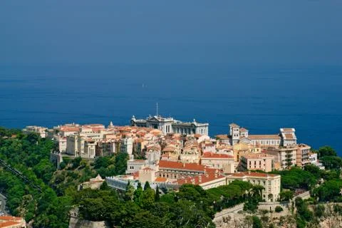 Princely palace and Oceanography museum in Monaco old town Stock Photos