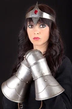 Princes with metal gloves Stock Photos