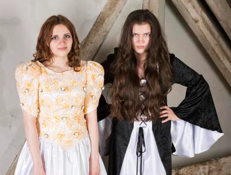 Princess and witch Stock Photos