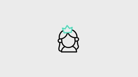 Princess Animated Icon Stock Footage 320224938