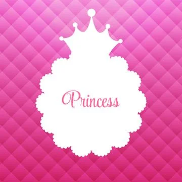 Princess  Background with Crown Vector Illustration Stockillustratie