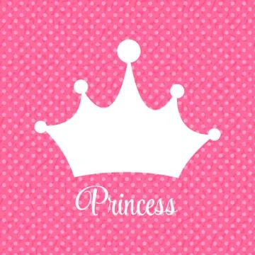 Princess Background with Crown Vector Illustration Stockillustratie