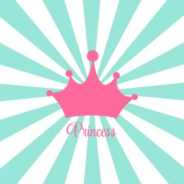 Princess Background with Crown Vector Illustration Stockillustratie
