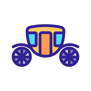 The princess carriage is a vector icon. Isolated contour symbol illustration Stock Illustration