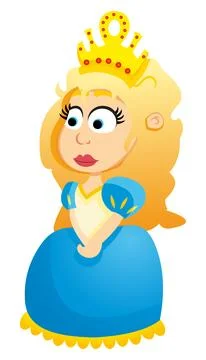 The princess in cartoon style Stock Illustration