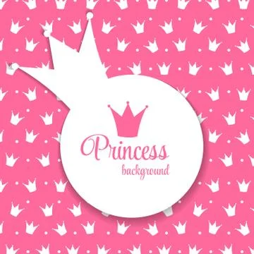 Princess Crown Background Vector Illustration. Stockillustratie