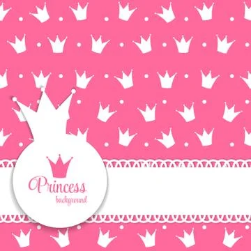 Princess Crown Background Vector Illustration. Stockillustratie