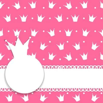 Princess Crown Background Vector Illustration. Stockillustratie