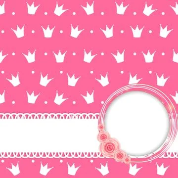 Princess Crown Background Vector Illustration. Stockillustratie
