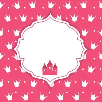 Princess Crown  Background Vector Illustration. Stock Illustration