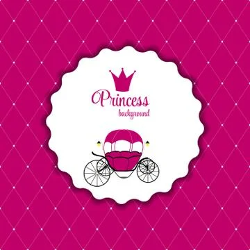 Princess Crown  Background Vector Illustration Illustrazione stock