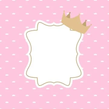 Princess Crown Background Vector Illustration. Illustrazione stock