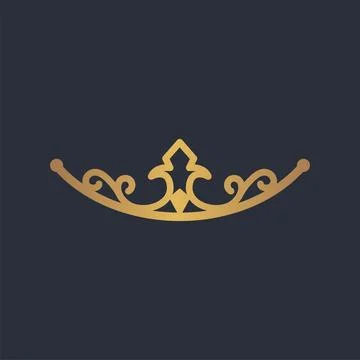 Princess crown element vector concept design template 스톡 일러스트