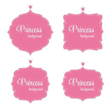 Princess Crown Frame Vector Illustration Stockillustratie