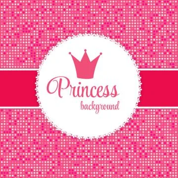 Princess Crown Frame Vector Illustration Stock Illustration