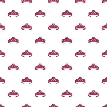 Princess crown pattern seamless Illustrazione stock