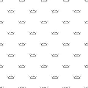 Princess crown pattern vector seamless Stock Illustration