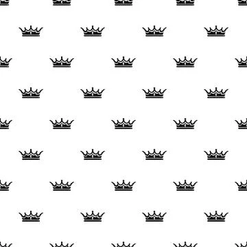 Princess crown pattern vector seamless Illustrazione stock