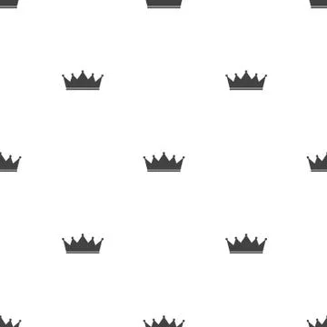 Princess Crown Seamless Pattern Background Vector Illustration Illustrazione stock