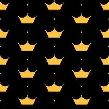 Princess Crown Seamless Pattern Background Vector Illustration. イラスト素材