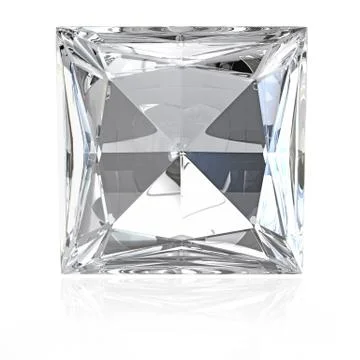 Princess cut diamond Stock Illustration