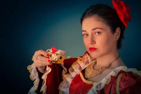 Princess Drinking from a Tea Cup Stock Photos