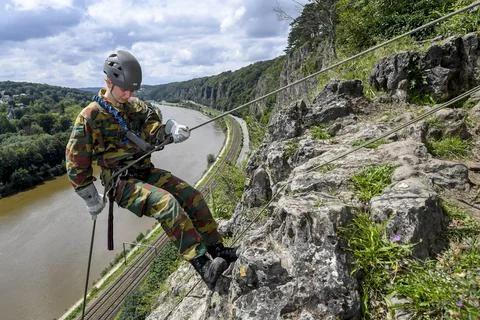 Princess Elisabeth Commando Training, Marche Les Dames, Belgium - 26 Jul 2021 Stock Photos