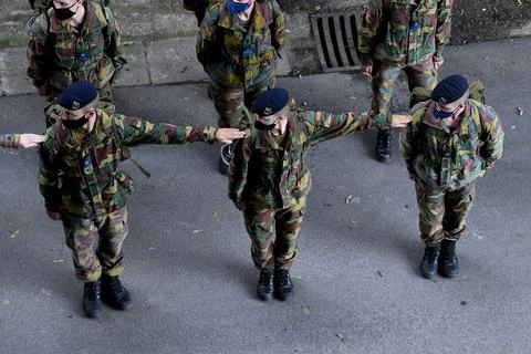 Princess Elisabeth Commando Training, Marche Les Dames, Belgium - 26 Jul 2021 Stock Photos